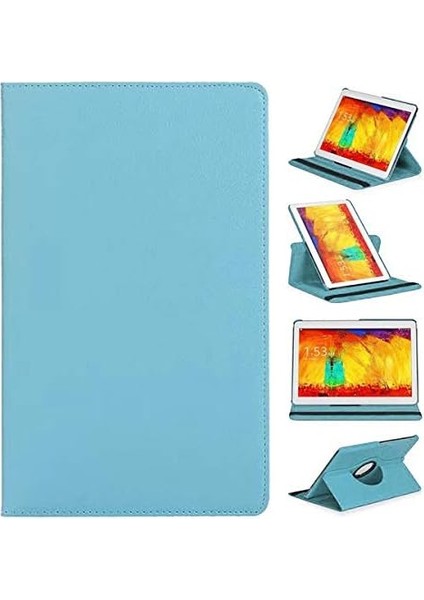 Merkezi Huawei Mediapad T3 7.0 Inç BG2-W09 Kapaklı Yatay Dikey 360 Derece Dönerli Kılıf, Standlı, Mavi