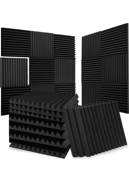 52 Adet Akustik Köpük Panel 1X12X12 Inç Ses Geçirmez Köpük Panel Duvar Için (Yurt Dışından)