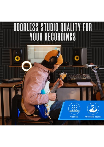 52 Adet Akustik Köpük Panel 1X12X12 Inç Ses Geçirmez Köpük Panel Duvar Için (Yurt Dışından) fırsatları