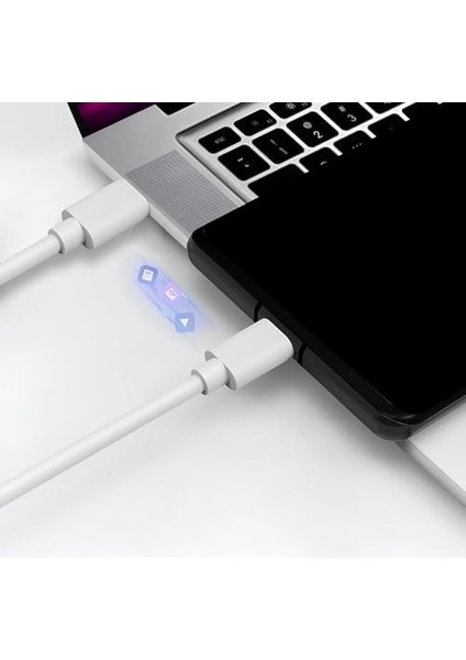 iPhone 15, 15 Plus, 15 Pro, 15 Pro Max Uyumlu Usb-C To Usb-C 20W Pd Hızlı Şarj ve Data Kablosu iPhone 15 Seri Galaxy S23/S22/S21 Seri, iPad Pro/ipad Air ile Uyumludur 100CM