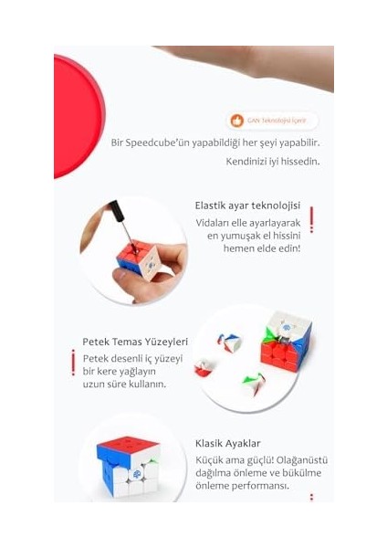 Gan 330 Anahtarlık Rubik Küp Zeka Küpü Paskalya Yumurta Sürümü 3x3 Türkiye Resmi Satıcısı fiyatları