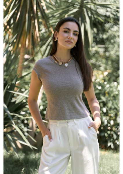 Kensal Dar Kesim Vizon T-Shirt fırsatları