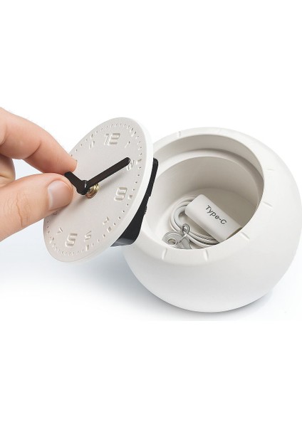 Beton Yuvarlak Masa Saati | Gizli Bölmeli | Minimalist Tasarım | El Yapımı fiyatları