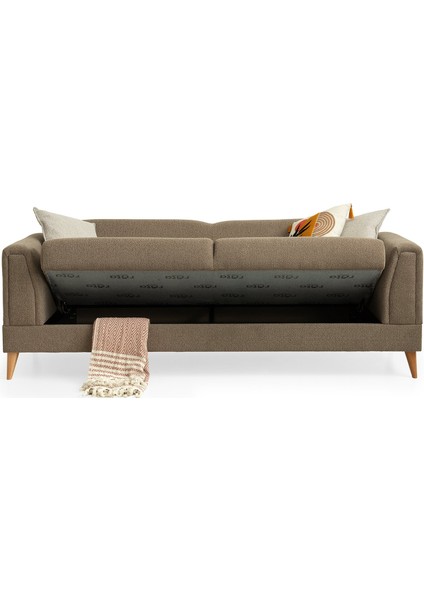 Gürün Ahşap Ayaklı Kahverengi 3 Lü Kanepe fiyatları