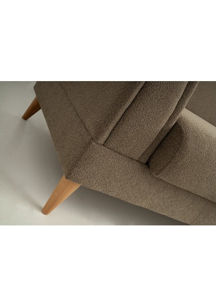 Gürün Ahşap Ayaklı Kahverengi 3 Lü Kanepe indirimleri