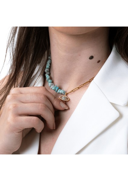 Arven - Amazonit Doğal Taş Kolye fiyatları