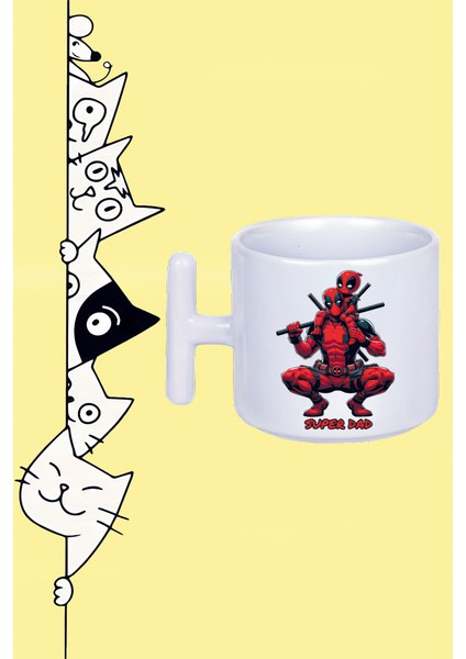 Super Dad Süper Baba Deadpool Karakter Babalar Günü Tasarım Baskılı Beyaz T Sap Kupa Bardak