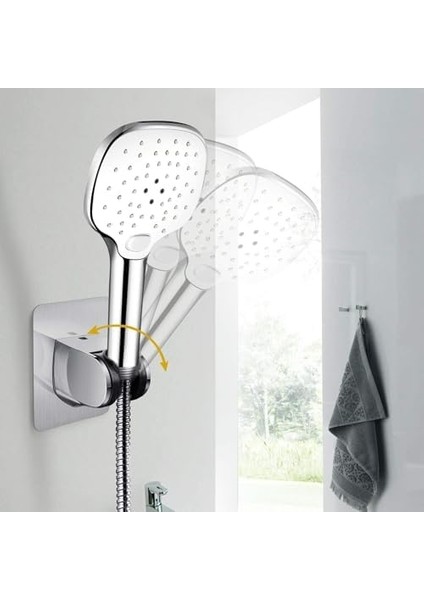 Home Yapışkanlı Krom Duş Askısı,banyo ve Duşa Kabin Için Yapışkanlı Mafsal,duş Başlığı Tutucu