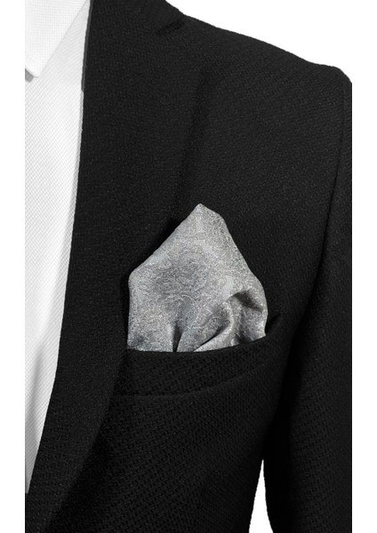 Gümüş Gri Şal Desenli Premium Mikrofiber Kravat - 7 cm Modern Kesim fırsatları