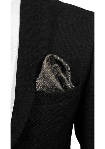 Acı Kahve Kırçıl Desenli Mikrofiber Kravat ve Mendil Takımı- 7 cm Modern Kesim