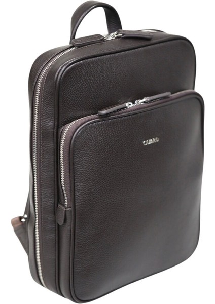 Hakiki Deri Kahverengi Sırt Çantası (T1855)