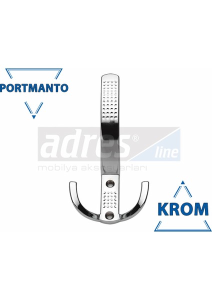 Noktalı Portmanto 4'lü Krom
