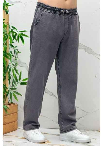 Erkek Baggy Kot Pantolon Rahat Kesim Tiril Tiril Ince Kumaş fırsatları