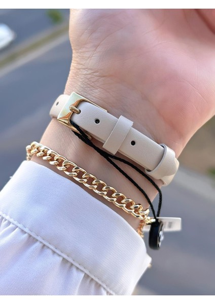 Deri Kordon 30 mt Suya Dayanıklı 2 Yıl Garantili Kadın Kol Saati+Bileklik BFG13943.2 modelleri