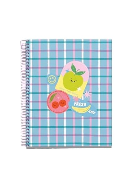 Defter Mr A5 100 Sayfa Kareli Spiralli Meyveler