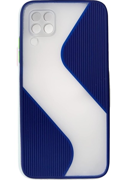 P40 Lite Uyumlu Kılıf Su Yolu Tasarımlı Yarı Transparan Şeffaf Kamera Lens Korumalı Uzun Ömürlü Kapak - Lacivert