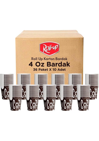4 oz Türk Kahvesi ve Espresso Karton Bardak 360 Adet (Koli)