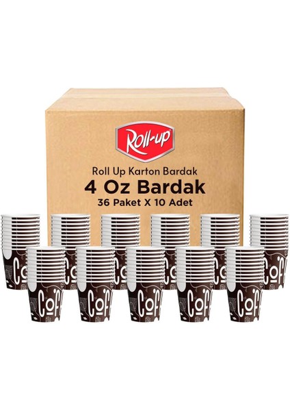 4 oz Türk Kahvesi ve Espresso Karton Bardak 360 Adet (Koli)