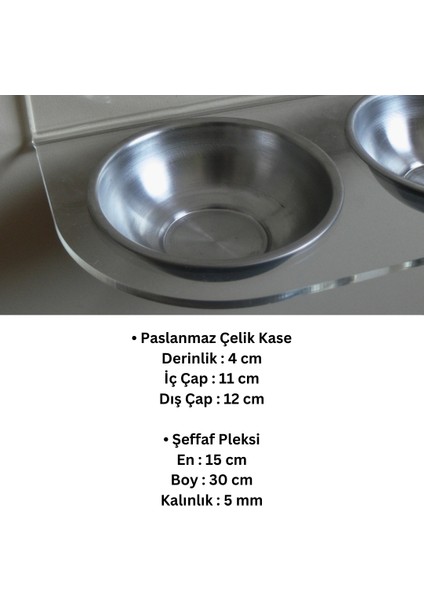 Şeffaf Pleksi Duvara Monte Kedi Köpek Mama ve Su Kabı Standı fırsatları