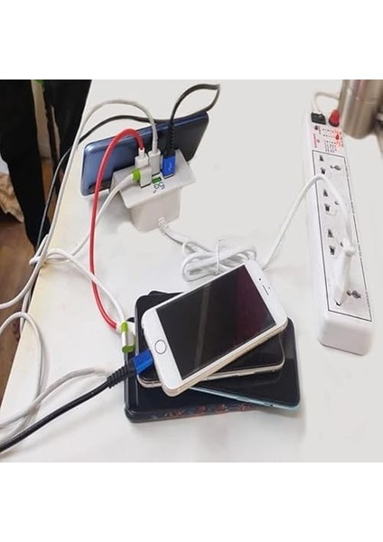 Masaüstü Yüksek Hızlı 6 USB Port Girişli Stand, Şarj Cihazı, USB Şarj Ünitesi, Masaüstü USB 3.1 A Çoklayıcı Stand Charger