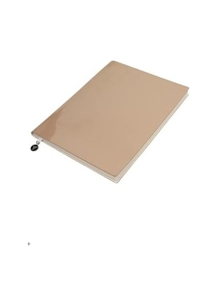 Rugan Esnek Kapak Çizgili Defter, 19X25 cm -Bej