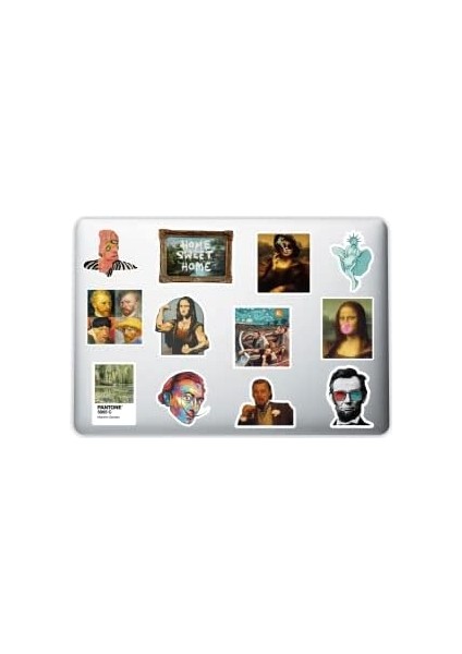 Aksesuar Art Sanat Temalı Dekoratif Laptop Notebook Tablet Telefon Sticker Set 009