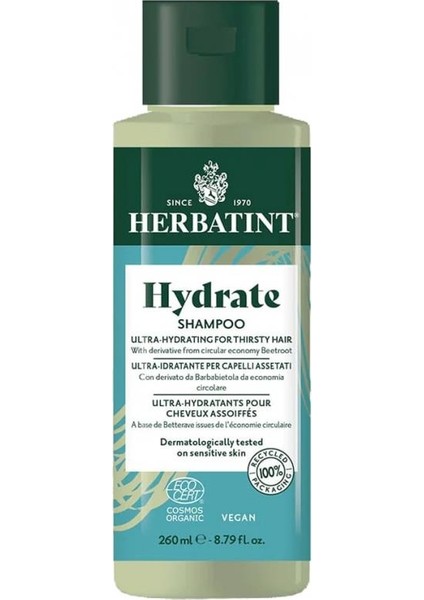 Herbatint Hydrate Organic Shampoo 260ML