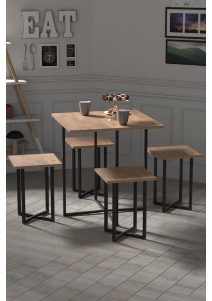 4 Kişilik Kare Masa Takımı Atlantik Çam 1680 fiyatları