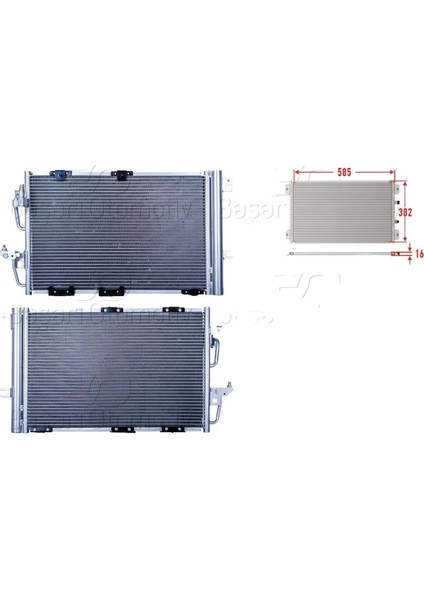 Klima Radyatörü 585X382X16 mm – 1850097 Wisco - Opel Astra H Zafıra B 1.2 04 ve Sonrası Uyumlu