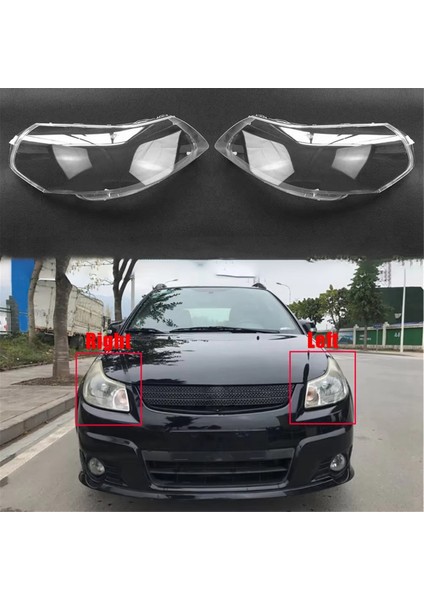 1 Çift Ön Far Mercek Abajur Kabuğu Sx4 2006-2016 (Yurt Dışından)