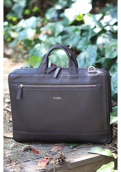 Hakiki Deri Özel Üretim Kahverengi Laptop & Evrak Çantası (T685)