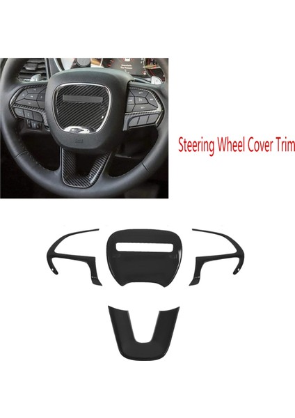 Charger Için Siyah Direksiyon Simidi Kılıfı Döşemesi (Yurt Dışından)