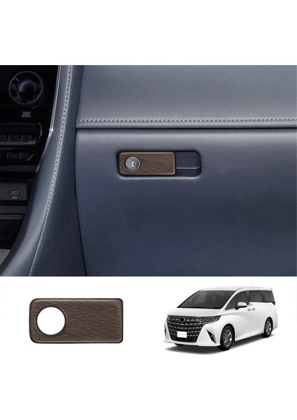 Araba Yolcu Depolama Kutusu Düğme Trim Çerçeve Sticker Ahşap Desen Lhd (Yurt Dışından)