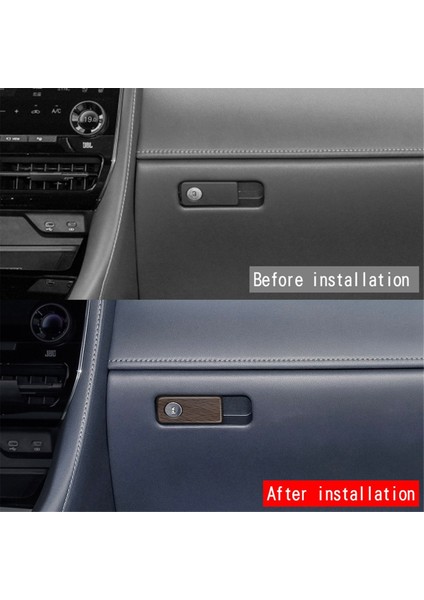 Araba Yolcu Depolama Kutusu Düğme Trim Çerçeve Sticker Ahşap Desen Lhd (Yurt Dışından) modelleri