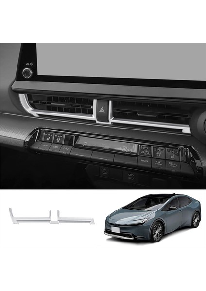 Prius 60 Serisi 20-23 Gümüş Hava Çıkışı Çerçeve Kapağı Döşemesi (Yurt Dışından) modelleri