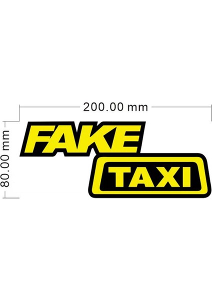 Komik Taksi Pencere Araba Sticker Işık Yayan Yarış (Yurt Dışından)