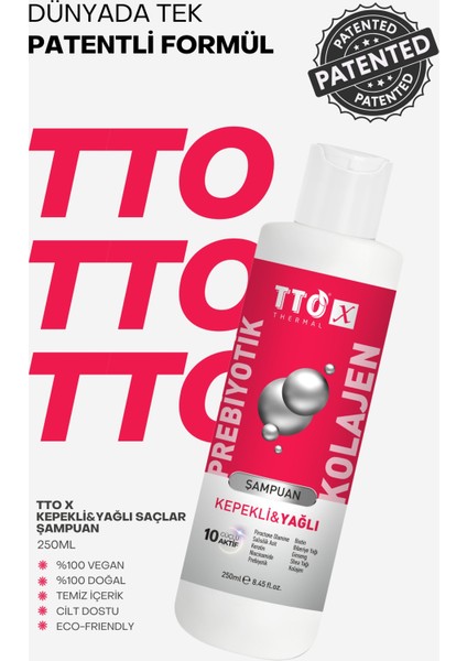 Tto-X Prebiyotik & Kolajen Kepekli ve Yağlı Saçlar Şampuan 250 ml fiyatları