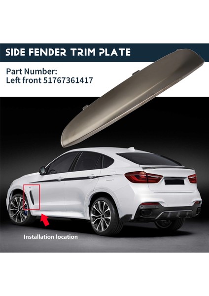 X6 F16 2015-2019 Için Araba Hava Kanalı Yan Panel Döşemesi 51767361417 L (Yurt Dışından) fırsatları
