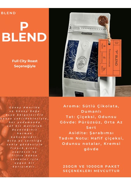 P Blend / Full City Roast / 500 gr fiyatları