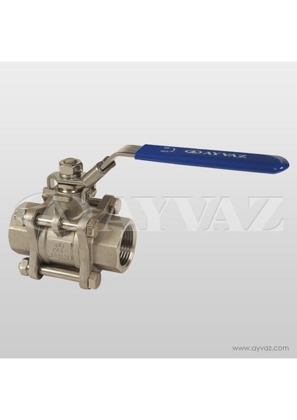 Küresel Vana Pasl 3 PRÇ.PN63 1 1/4'' V-3t 304