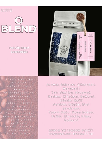 O Blend / Fullcity Roast / 500 gr fiyatları
