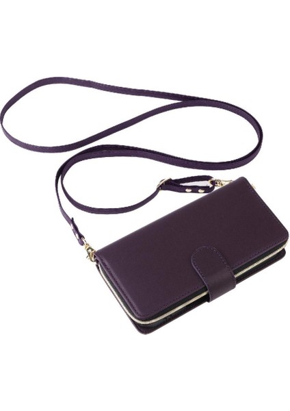 IPhone 13 Pro Max Cüzdan Kılıf 9 Kart Tutucu Crossbody ile Uyumlu ve (Yurt Dışından)