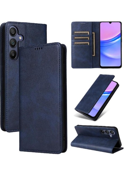 Samsung Galaxy A16 Saf Renk Rfıd Engelleme Darbeye Dayanıklı Kart Flip Case (Yurt Dışından)
