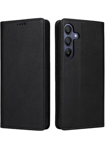 Samsung Galaxy A16 Saf Renk Rfıd Engelleme Darbeye Dayanıklı Kart Flip Case (Yurt Dışından)