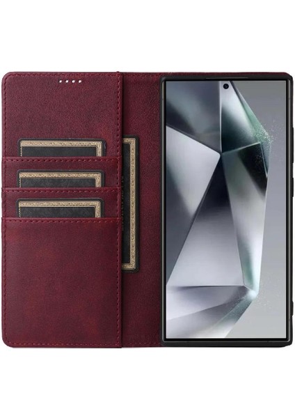 IPhone 15 ile Uyumlu Artı Flip Case Pu Deri Kart Yuvası Darbeye (Yurt Dışından)