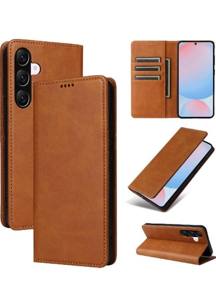 Samsung Galaxy A56 5g Kart Yuvası Saf Renk Rfıd Engelleme Pu Flip Case (Yurt Dışından) indirimleri