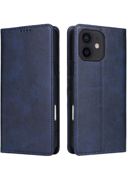 IPhone 12 Pro Flip Case Kart Yuvası ile Uyumlu Darbeye Dayanıklı Saf Renk Pu (Yurt Dışından)