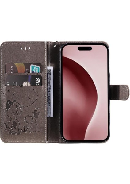 Kart Yuvası Pu ile IPhone 16 Pro Slim Fit Dayanıklı Hafif Flip Case (Yurt Dışından)