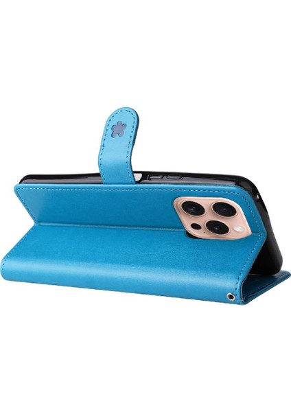 Kart Yuvası Pu ile IPhone 16 Pro Slim Fit Dayanıklı Hafif Flip Case (Yurt Dışından)