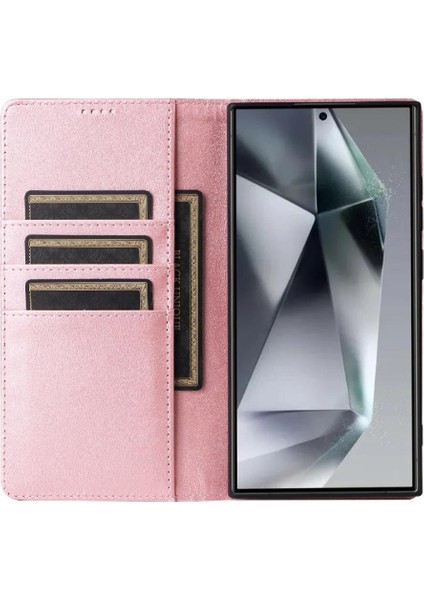 IPhone 13 Pro Max Flip Case Kart Yuvası ile Uyumlu Saf Renk Pu Rfıd (Yurt Dışından)